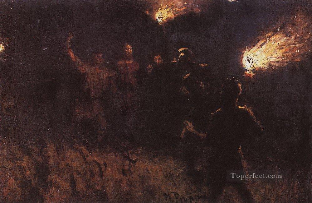 キリストを拘留する 1886年 イリヤ・レーピン油絵